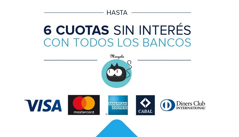 Comprá en hasta 6 cuotas sin interés!